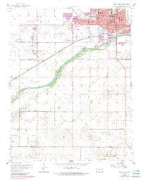 Great Bend Kansas Historical topographic map, 1:24000 scale, 7.5 X 7.5 Minute, Year 1958
