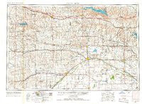 Great Bend Kansas Historical topographic map, 1:250000 scale, 1 X 2 Degree, Year 1955