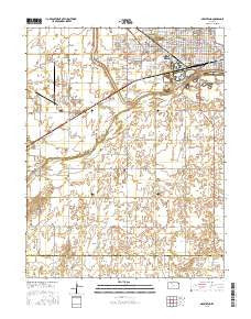 Great Bend Kansas Current topographic map, 1:24000 scale, 7.5 X 7.5 Minute, Year 2015