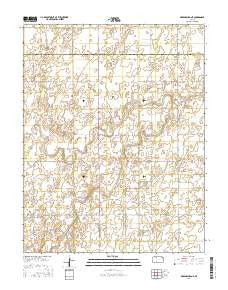 Greensburg NE Kansas Current topographic map, 1:24000 scale, 7.5 X 7.5 Minute, Year 2016