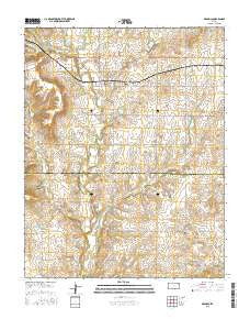 Grenola Kansas Current topographic map, 1:24000 scale, 7.5 X 7.5 Minute, Year 2015