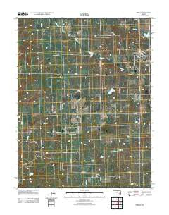 Gridley Kansas Historical topographic map, 1:24000 scale, 7.5 X 7.5 Minute, Year 2012