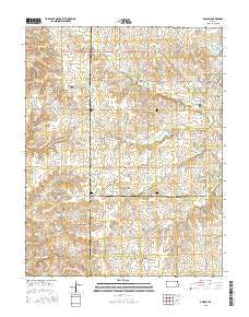 Gridley Kansas Current topographic map, 1:24000 scale, 7.5 X 7.5 Minute, Year 2015