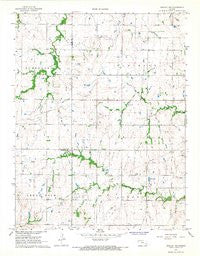 Gridley NW Kansas Historical topographic map, 1:24000 scale, 7.5 X 7.5 Minute, Year 1967