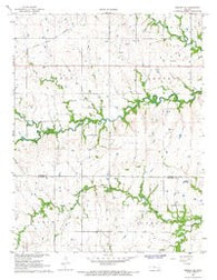 Gridley SE Kansas Historical topographic map, 1:24000 scale, 7.5 X 7.5 Minute, Year 1967