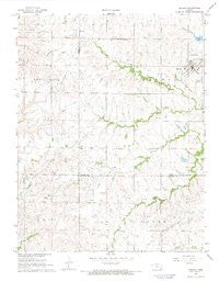Gridley Kansas Historical topographic map, 1:24000 scale, 7.5 X 7.5 Minute, Year 1967
