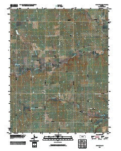 Gridley SE Kansas Historical topographic map, 1:24000 scale, 7.5 X 7.5 Minute, Year 2009