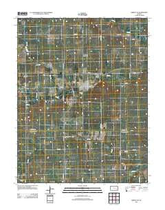 Gridley SE Kansas Historical topographic map, 1:24000 scale, 7.5 X 7.5 Minute, Year 2012