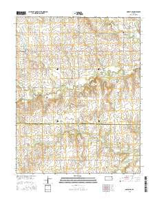 Gridley SE Kansas Current topographic map, 1:24000 scale, 7.5 X 7.5 Minute, Year 2015