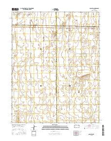 Grigston Kansas Current topographic map, 1:24000 scale, 7.5 X 7.5 Minute, Year 2015