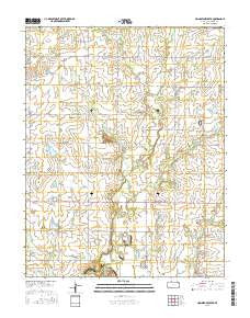 Grindstone Creek Kansas Current topographic map, 1:24000 scale, 7.5 X 7.5 Minute, Year 2015