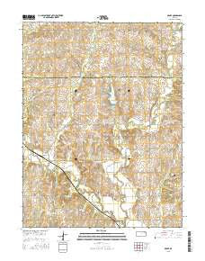 Grove Kansas Current topographic map, 1:24000 scale, 7.5 X 7.5 Minute, Year 2015