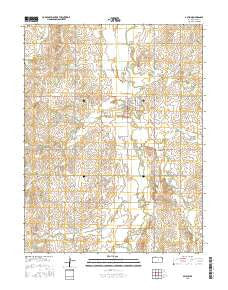 Gypsum Kansas Current topographic map, 1:24000 scale, 7.5 X 7.5 Minute, Year 2015
