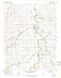 Gypsum Kansas Historical topographic map, 1:24000 scale, 7.5 X 7.5 Minute, Year 1955
