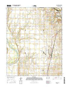 Hackney Kansas Current topographic map, 1:24000 scale, 7.5 X 7.5 Minute, Year 2015