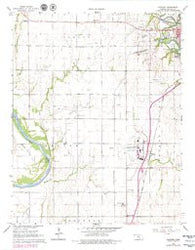 Hackney Kansas Historical topographic map, 1:24000 scale, 7.5 X 7.5 Minute, Year 1965