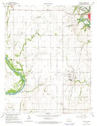 Hackney Kansas Historical topographic map, 1:24000 scale, 7.5 X 7.5 Minute, Year 1965
