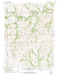 Haddam Kansas Historical topographic map, 1:24000 scale, 7.5 X 7.5 Minute, Year 1966