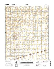 Haggard Kansas Current topographic map, 1:24000 scale, 7.5 X 7.5 Minute, Year 2016