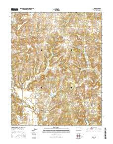Hale Kansas Current topographic map, 1:24000 scale, 7.5 X 7.5 Minute, Year 2015