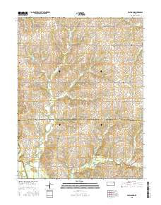 Half Mound Kansas Current topographic map, 1:24000 scale, 7.5 X 7.5 Minute, Year 2015