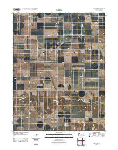 Halford Kansas Historical topographic map, 1:24000 scale, 7.5 X 7.5 Minute, Year 2012