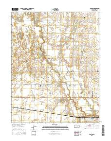 Halstead Kansas Current topographic map, 1:24000 scale, 7.5 X 7.5 Minute, Year 2015