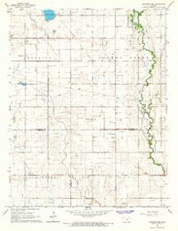 Halstead NW Kansas Historical topographic map, 1:24000 scale, 7.5 X 7.5 Minute, Year 1965
