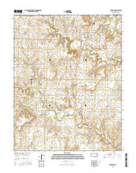 Hamilton Kansas Current topographic map, 1:24000 scale, 7.5 X 7.5 Minute, Year 2015