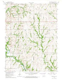Hanover SE Kansas Historical topographic map, 1:24000 scale, 7.5 X 7.5 Minute, Year 1966