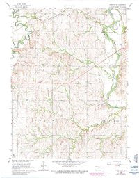 Hanover SW Kansas Historical topographic map, 1:24000 scale, 7.5 X 7.5 Minute, Year 1966