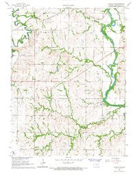 Hanover SW Kansas Historical topographic map, 1:24000 scale, 7.5 X 7.5 Minute, Year 1966