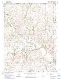 Hanover West Kansas Historical topographic map, 1:24000 scale, 7.5 X 7.5 Minute, Year 1966