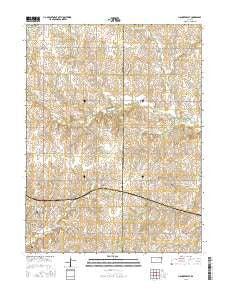 Hanover East Kansas Current topographic map, 1:24000 scale, 7.5 X 7.5 Minute, Year 2016