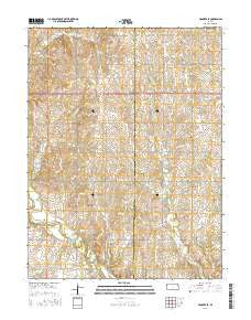 Hanover SE Kansas Current topographic map, 1:24000 scale, 7.5 X 7.5 Minute, Year 2016