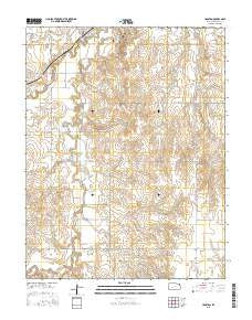 Hanston Kansas Current topographic map, 1:24000 scale, 7.5 X 7.5 Minute, Year 2015