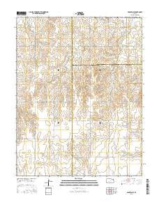 Hanston SE Kansas Current topographic map, 1:24000 scale, 7.5 X 7.5 Minute, Year 2015