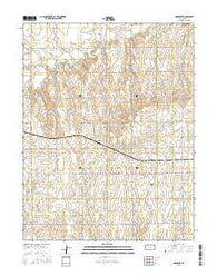 Hargrave Kansas Current topographic map, 1:24000 scale, 7.5 X 7.5 Minute, Year 2015