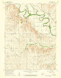 Harlan Kansas Historical topographic map, 1:24000 scale, 7.5 X 7.5 Minute, Year 1961