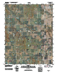 Harris Kansas Historical topographic map, 1:24000 scale, 7.5 X 7.5 Minute, Year 2009