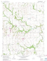 Harris Kansas Historical topographic map, 1:24000 scale, 7.5 X 7.5 Minute, Year 1966