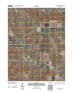 Harris Draw East Kansas Historical topographic map, 1:24000 scale, 7.5 X 7.5 Minute, Year 2012