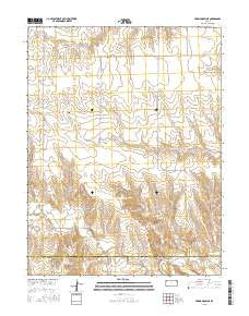 Harris Draw NE Kansas Current topographic map, 1:24000 scale, 7.5 X 7.5 Minute, Year 2015