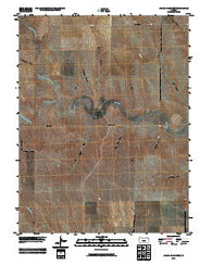 Harris Draw West Kansas Historical topographic map, 1:24000 scale, 7.5 X 7.5 Minute, Year 2009