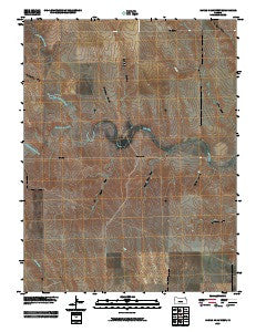 Harris Draw West Kansas Historical topographic map, 1:24000 scale, 7.5 X 7.5 Minute, Year 2009