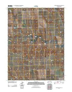 Harris Draw West Kansas Historical topographic map, 1:24000 scale, 7.5 X 7.5 Minute, Year 2012