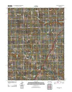 Harveyville Kansas Historical topographic map, 1:24000 scale, 7.5 X 7.5 Minute, Year 2012