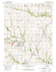 Harveyville Kansas Historical topographic map, 1:24000 scale, 7.5 X 7.5 Minute, Year 1952