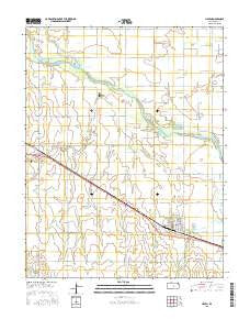 Haven Kansas Current topographic map, 1:24000 scale, 7.5 X 7.5 Minute, Year 2015