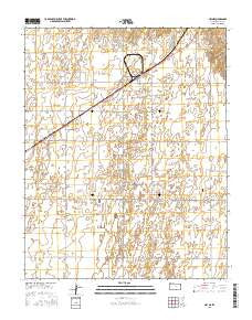 Hayne Kansas Current topographic map, 1:24000 scale, 7.5 X 7.5 Minute, Year 2016